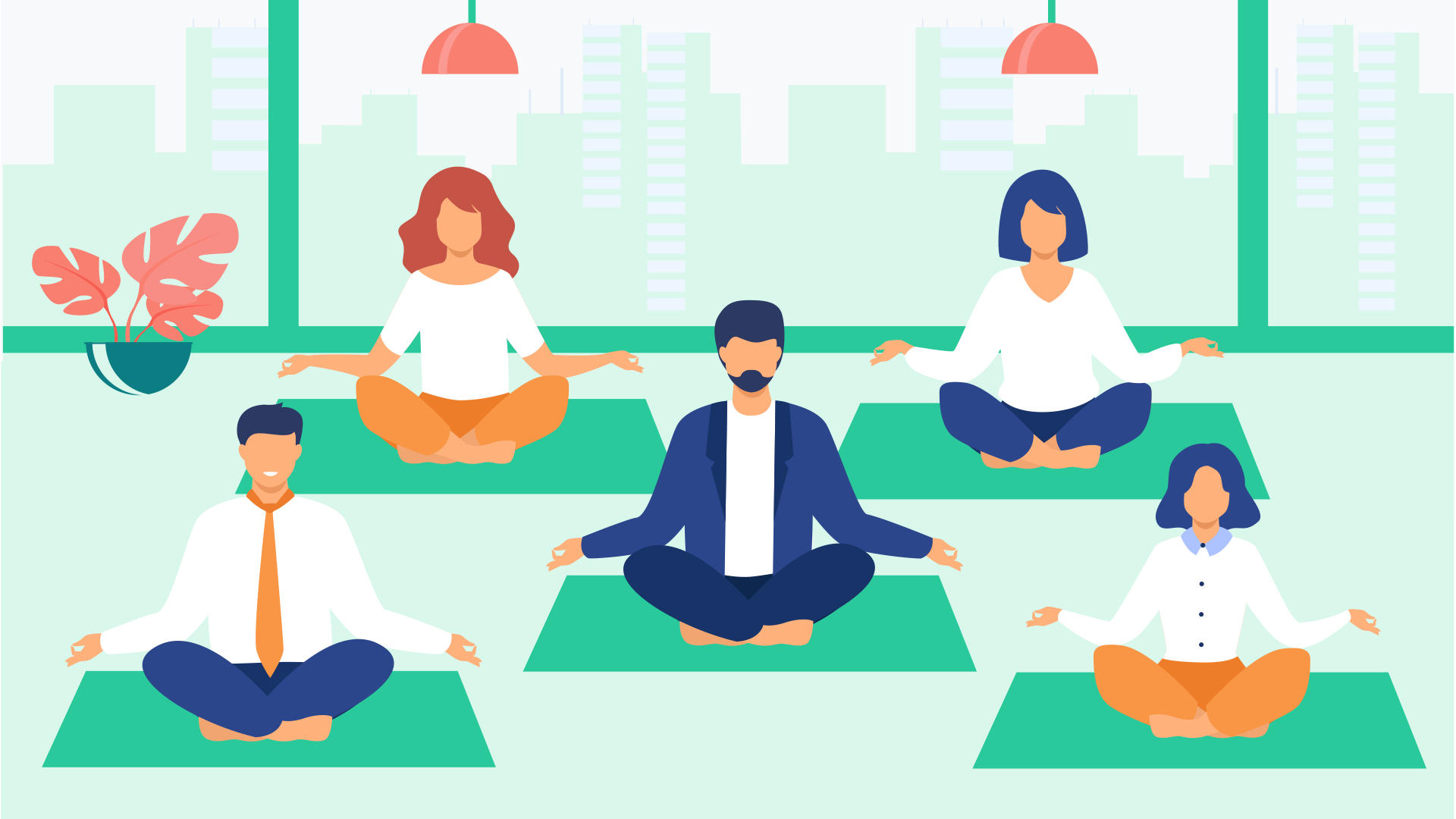 Meditacion en la oficina